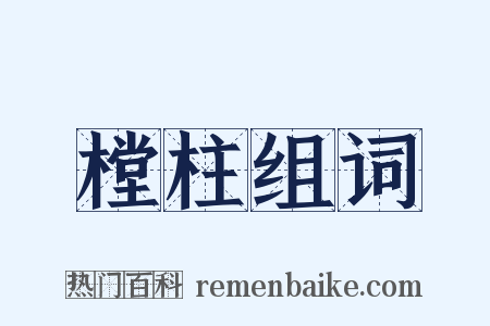 樘柱组词是什么意思的图片